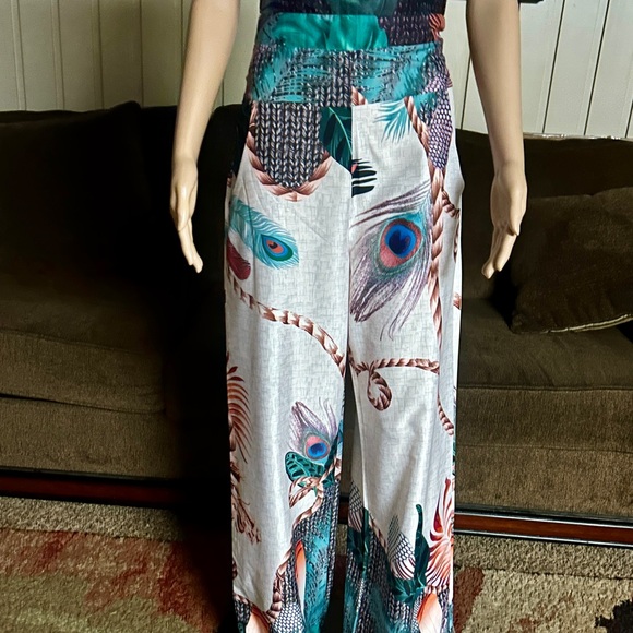 CBR • Medium • Multi-Colors • Sleeveless • Floral/Peacock Design • Jumpsuit •New - Picture 6 of 16